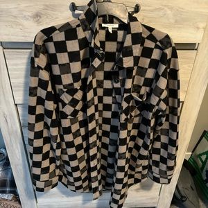 Maurices Checkered Fleece Button Up